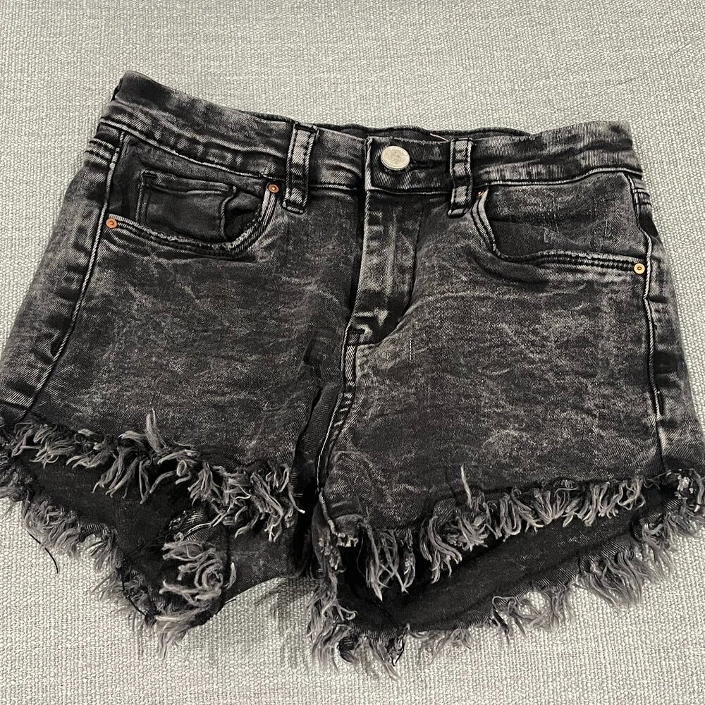 Blank NYC Girls Lenox Black Jean Shorts